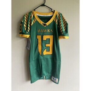 Garb Athletics Junior High and Below Green Yellow hawks jersey Jones Number 13